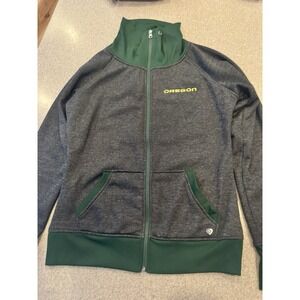 Oregon Ducks Fleece Pullover 1/4 Zip  XL Colosseum Football Green & Grey